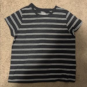 Striped White and Navy Shirt
